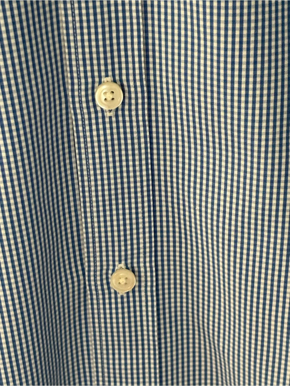 J. Crew Haberdashery 80s 2 ply Blue check button down size M (15-15.5) Nice!